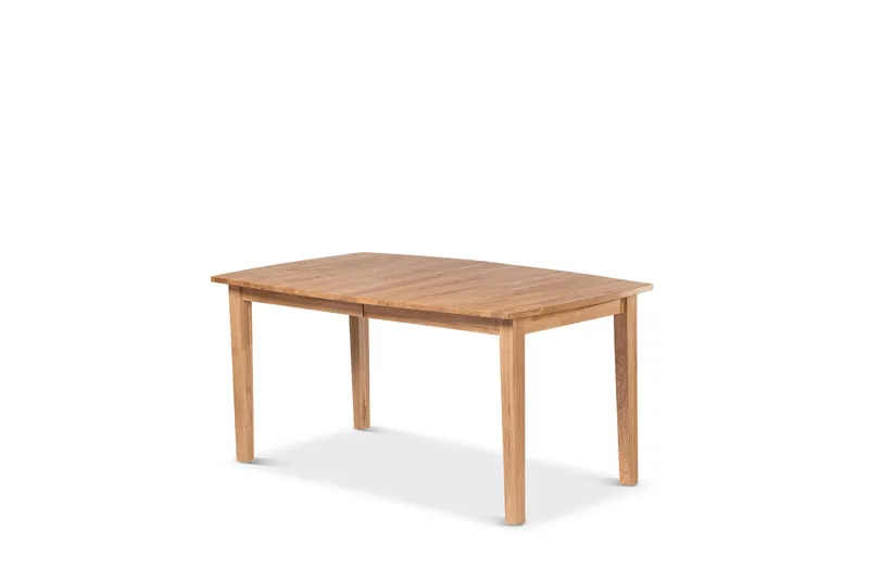 Visby Uttrekkbart Spisebord 160-120 cm Oval for 6 personer i heltre, Brun/Natur