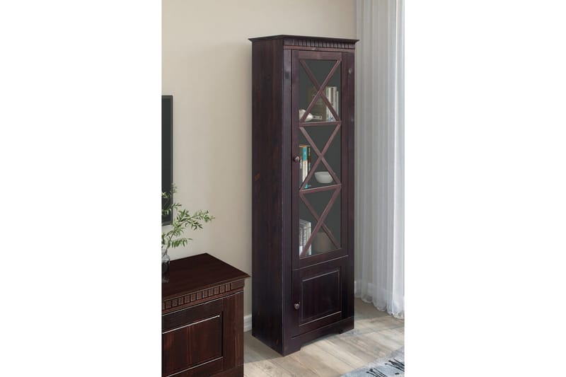 Vitrine Lisa Havana/Lakk - Havana/Lakk - Møbler - Bord - Avlastningsbord & sidobord