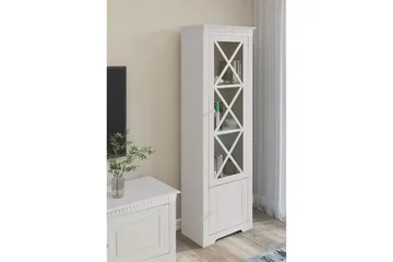 Vitrine Lisa Hvit - Hvit - Oppbevaring - Skap - Vitrineskap