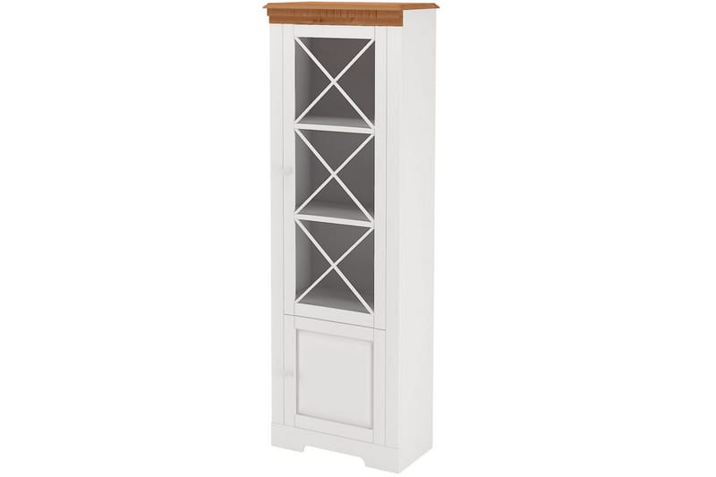 Vitrine Lisa Hvit/Honning - Hvit/Honning - Møbler - Bord - Avlastningsbord & sidobord