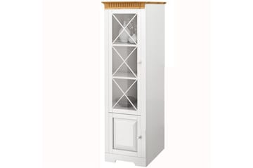 Vitrine Lisa Hvit/Honning - Hvit/Honning - Møbler - Bord - Avlastningsbord & sidobord