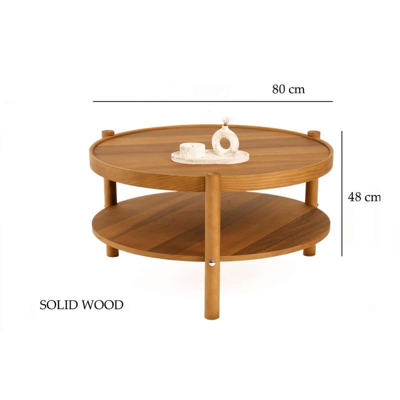 Vornel Sofabord 80 cm - Mørkebrun - Møbler - Bord - Sofabord & salongbord