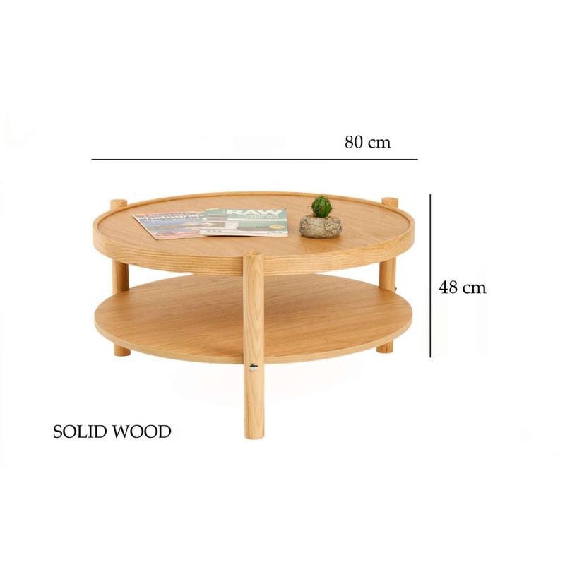 Vornel Sofabord 80 cm - Natur - Møbler - Bord - Sofabord & salongbord