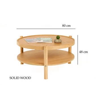 Vornel Sofabord 80 cm - Natur - Møbler - Bord - Sofabord & salongbord