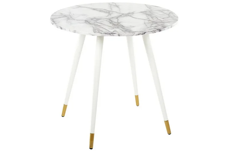 Wellon Spisebord 80 cm, Hvitt Gull