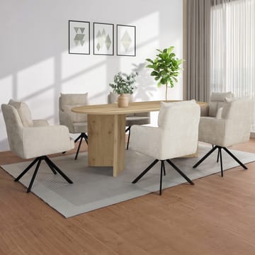 Wigan Spisebord Ovalt 200x100 cm - Eik - Møbler - Bord - Spisebord & kjøkkenbord