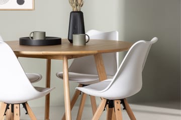 Yakidon Spisegruppe 120 cm Rund med 4 Zeno Stoler - Brun - Møbler - Bord - Spisegruppe