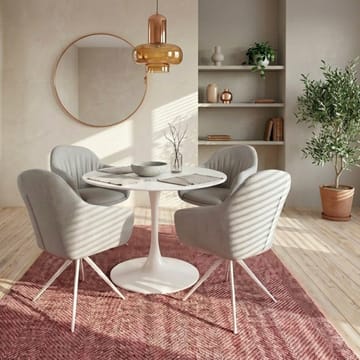 Yazoo Spisebord Rundt 100 cm - Kasjmirkrem - Møbler - Bord - Spisebord & kjøkkenbord