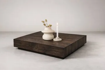 York Kvadratisk Sofabord 80 cm i Tre - Mørkebrun - Møbler - Bord - Sofabord & salongbord