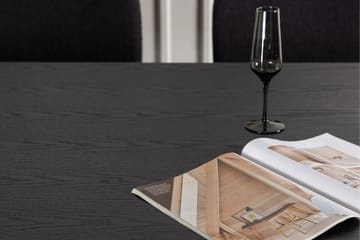 Ystad Spisegruppe 220 cm Rektangulær med 6 Yesterday Stoler - Svart - Møbler - Bord - Spisegruppe