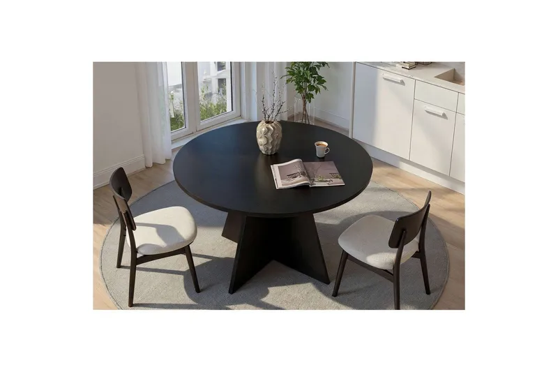 Zalen Spisebord 120 cm - Svart - Møbler - Bord - Spisebord & kjøkkenbord