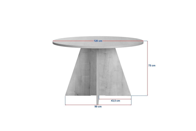 Zalen Spisebord 120 cm - Valnøtt - Møbler - Bord - Spisebord & kjøkkenbord