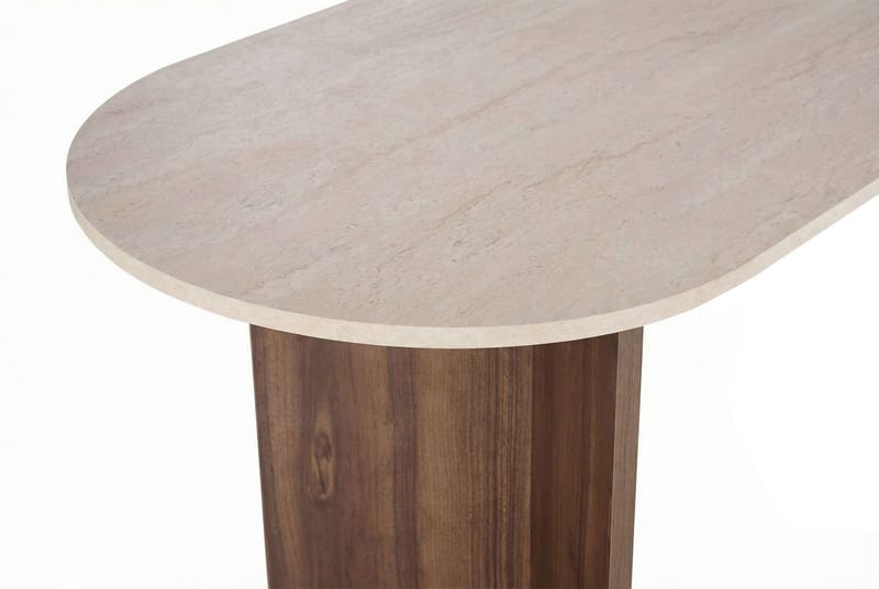 Zalen Spisebord 120x75x120 cm - Travertine Walnut - Møbler - Bord - Spisebord & kjøkkenbord
