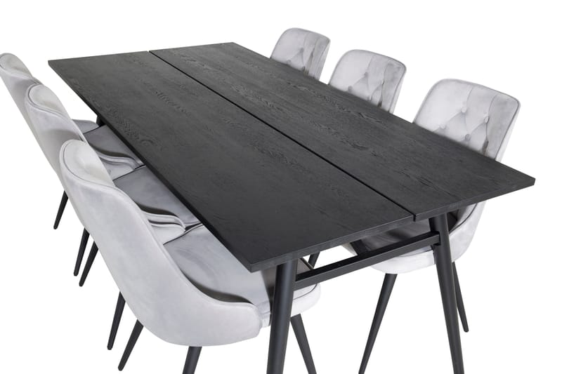 Zenazmi spisebord 195 cm med 6 stk. Valera Lyx fløyelsstoler - Møbler - Bord - Spisegruppe