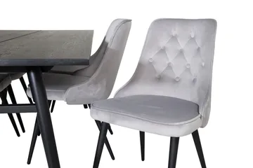 Zenazmi spisebord 195 cm med 6 stk. Valera Lyx fløyelsstoler - Møbler - Bord - Spisegruppe