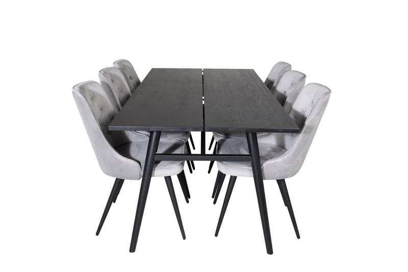 Zenazmi spisebord 195 cm med 6 stk. Valera Lyx fløyelsstoler - Møbler - Bord - Spisegruppe