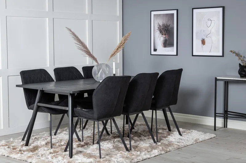 Zenazmi spisegruppe 195 cm + 6 stk. Sumoas spisestoler - Møbler - Bord - Spisegruppe