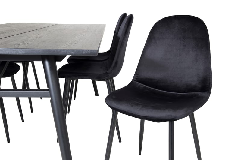 Zenazmi spisegruppe 195 cm inkl. 6 Pontus stoler - Svart - Møbler - Bord - Spisegruppe