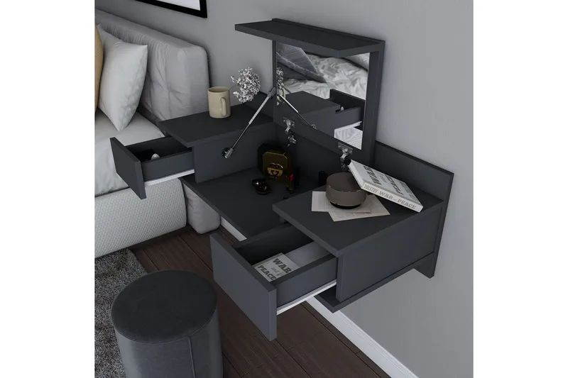 Zenn Sminkebord 100 cm - Antrasitt - Møbler - Bord - Sminkebord & toalettbord