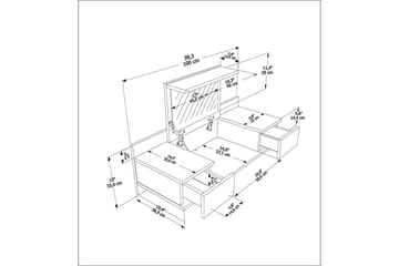 Zenn Sminkebord 100 cm - Antrasitt - Møbler - Bord - Sminkebord & toalettbord