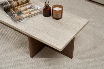 Zephral Sofabord 120x30x45 cm - Travertin, Milano Walnut - Møbler - Bord - Sofabord & salongbord