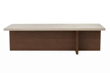 Zephral Sofabord 120x30x45 cm - Travertin, Milano Walnut - Møbler - Bord - Sofabord & salongbord