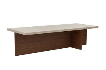 Zephral Sofabord 120x30x45 cm - Travertin, Milano Walnut - Møbler - Bord - Sofabord & salongbord