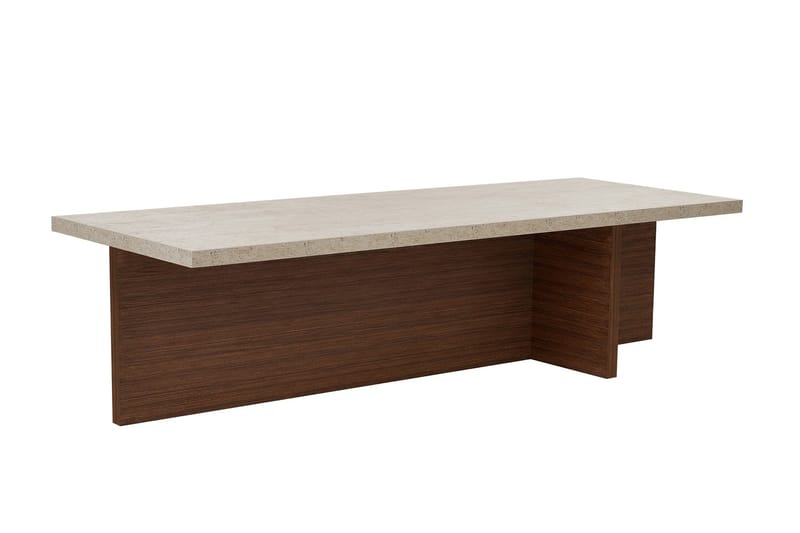 Zephral Sofabord 120x30x45 cm - Travertin, Milano Walnut - Møbler - Bord - Sofabord & salongbord