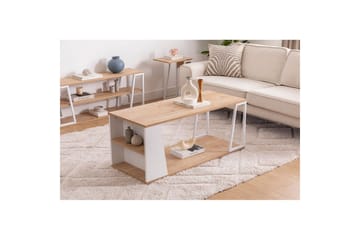 Zeric Stuebord 120 cm - Blå/Hvit - Møbler - Bord - Sofabord & salongbord