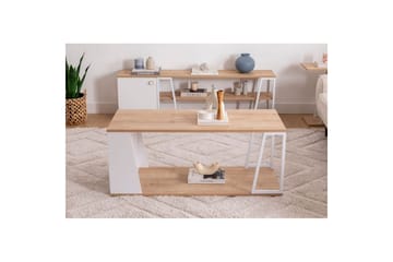 Zeric Stuebord 120 cm - Blå/Hvit - Møbler - Bord - Sofabord & salongbord