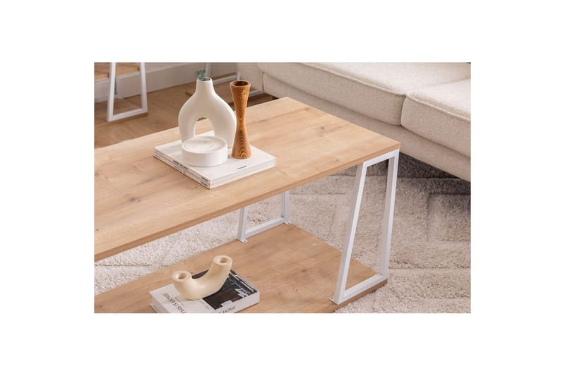 Zeric Stuebord 120 cm - Blå/Hvit - Møbler - Bord - Sofabord & salongbord