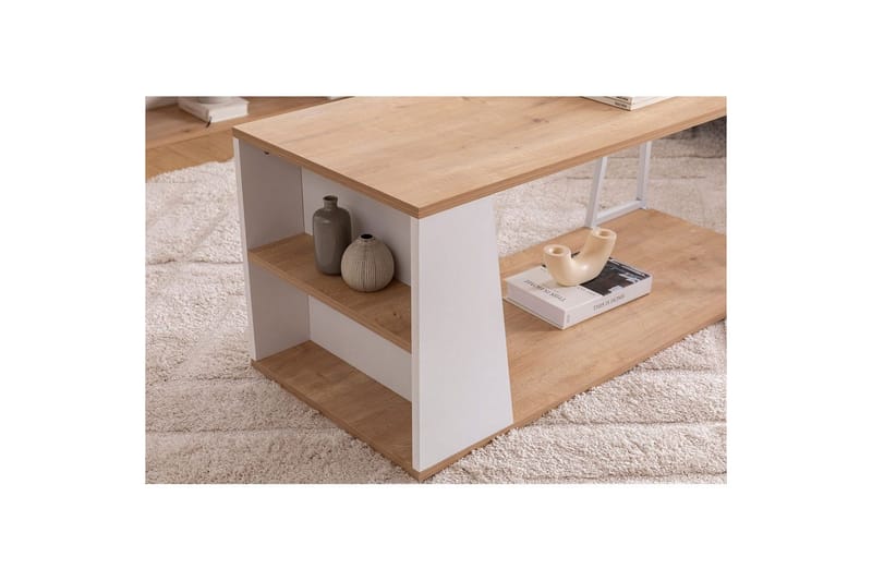 Zeric Stuebord 120 cm - Blå/Hvit - Møbler - Bord - Sofabord & salongbord