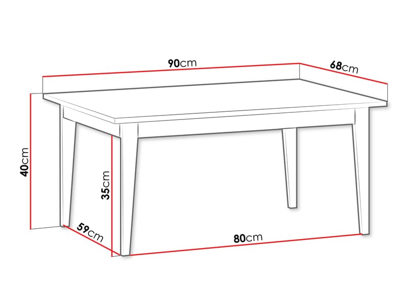 Zeylor Sofabord 90 cm - Møbler - Bord - Sofabord & salongbord