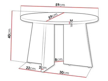 Zeyrin Sofabord 59 cm Rundt - Brun - Møbler - Bord - Sofabord & salongbord