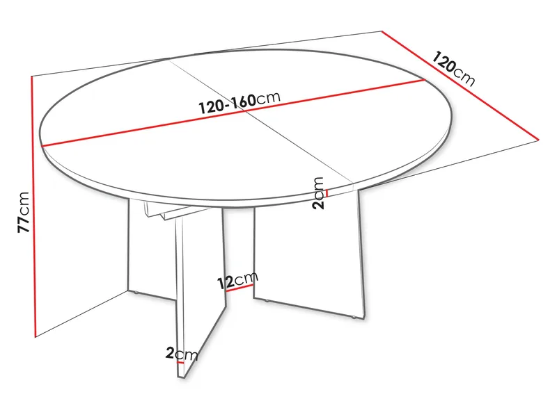 Zeyrin Spisebord 120 cm Rundt - Brun - Møbler - Bord - Spisebord & kjøkkenbord
