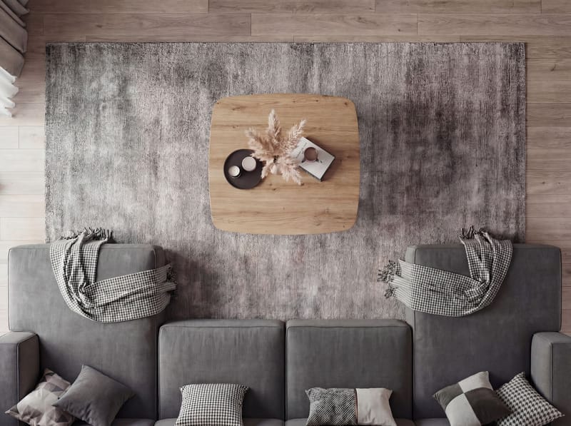 Zorlen kvadratisk salongbord 75x75 cm med eikelook - eikeutseende svart - Møbler - Bord - Spisebord & kjøkkenbord