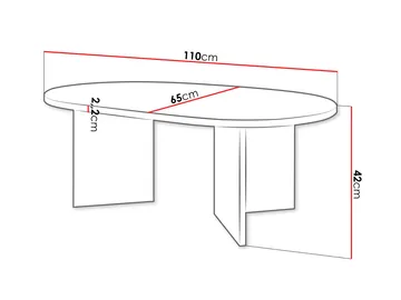Zyleron Sofabord 110 cm - Svart - Møbler - Bord - Sofabord & salongbord