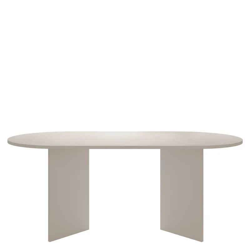 Zyleron Spisebord ovalt 185 cm, Beige