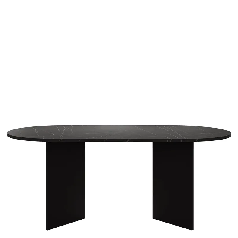 Zyleron Spisebord ovalt 185 cm, Svart