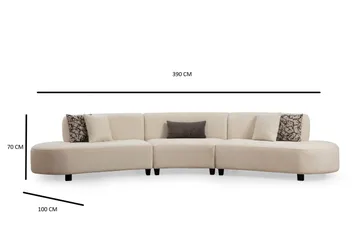 Dariya Sofa 5-seter - Beige - Møbler - Sofaer