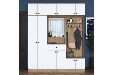Honny Entrémøbelsett Brun/Hvit - Hanah Home - Møbler - Gangmøbler - Møbelsett til gang & entre