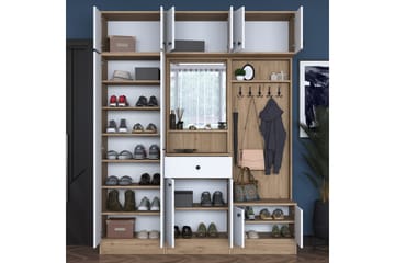 Honny Entrémøbelsett Brun/Hvit - Hanah Home - Møbler - Gangmøbler - Møbelsett til gang & entre