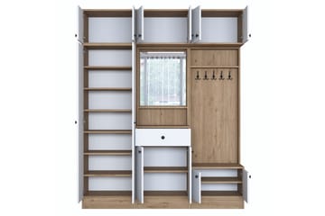 Honny Entrémøbelsett Brun/Hvit - Hanah Home - Møbler - Gangmøbler - Møbelsett til gang & entre