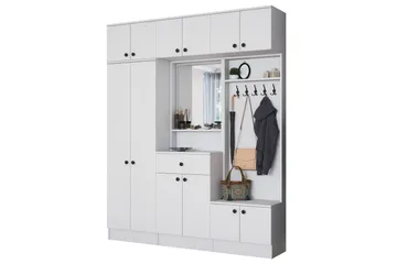 Honny Gangmøbelsett Hvit - Hanah Home - Møbler - Gangmøbler - Møbelsett til gang & entre