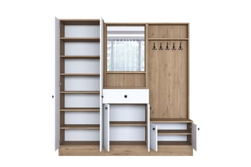 Hooda Gangmøbelsett Brun/Hvit - Hanah Home - Møbler - Gangmøbler - Møbelsett til gang & entre