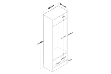 Hooda Entrémøbelsett Hvit - Hanah Home - Møbler - Gangmøbler - Møbelsett til gang & entre