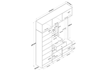 Honny Gangmøbelsett Hvit - Hanah Home - Møbler - Gangmøbler - Møbelsett til gang & entre