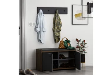 Ostwerwal Entrémøbelsett Antrasitt - Hanah Home - Møbler - Gangmøbler - Møbelsett til gang & entre