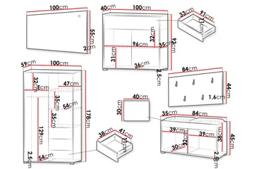 Agawal Entrémøbelsett - Møbler - Gangmøbler - Møbelsett til gang & entre