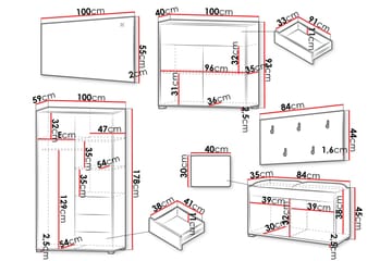 Agawal Entrémøbelsett - Møbler - Gangmøbler - Møbelsett til gang & entre